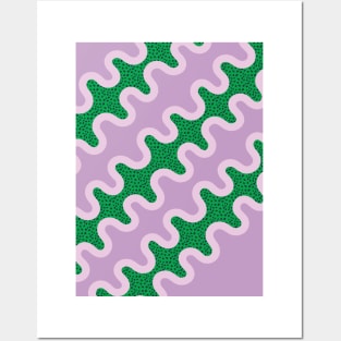 Unique Colorful Pattern - Purple Green Posters and Art